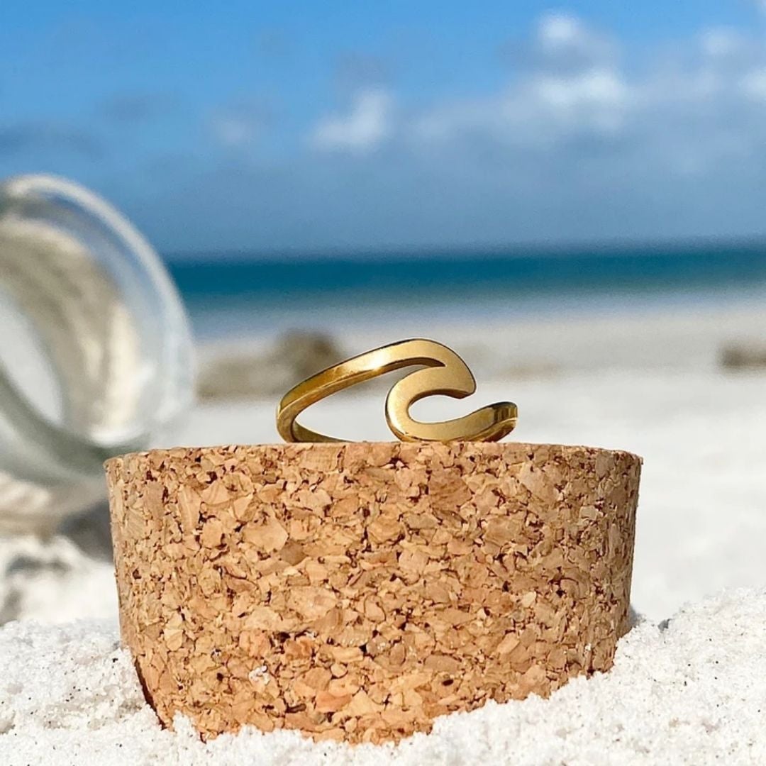 Anillo Ola de Mar en Oro