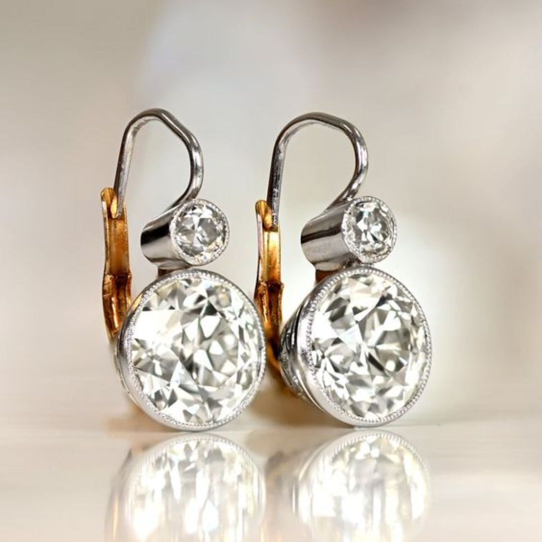 Aretes Vintage Circonitas Incrustadas en Plata