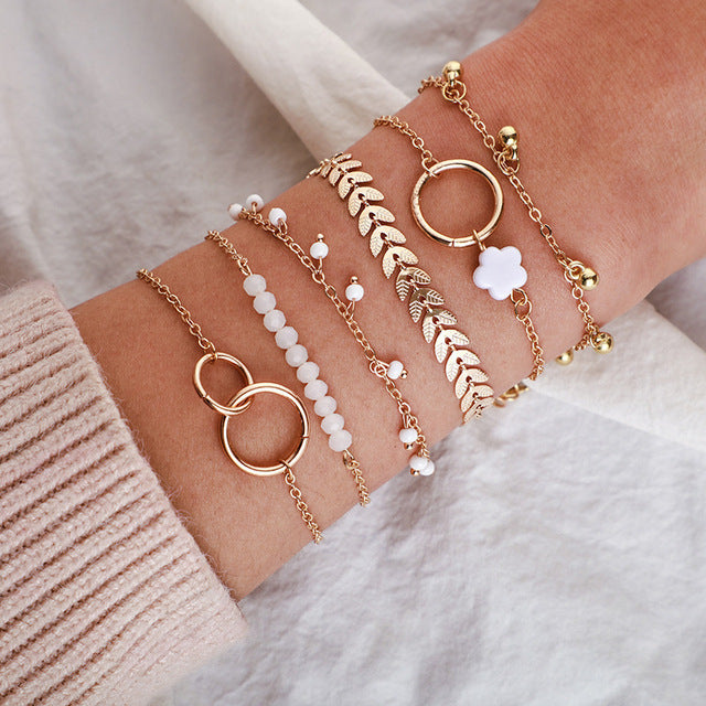Pack Pulseras Vintage Doradas