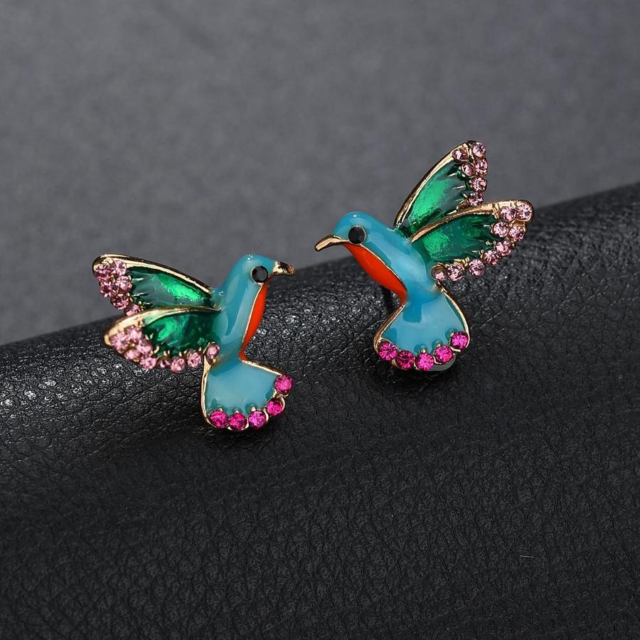 Aretes de Colibrí de Cristal