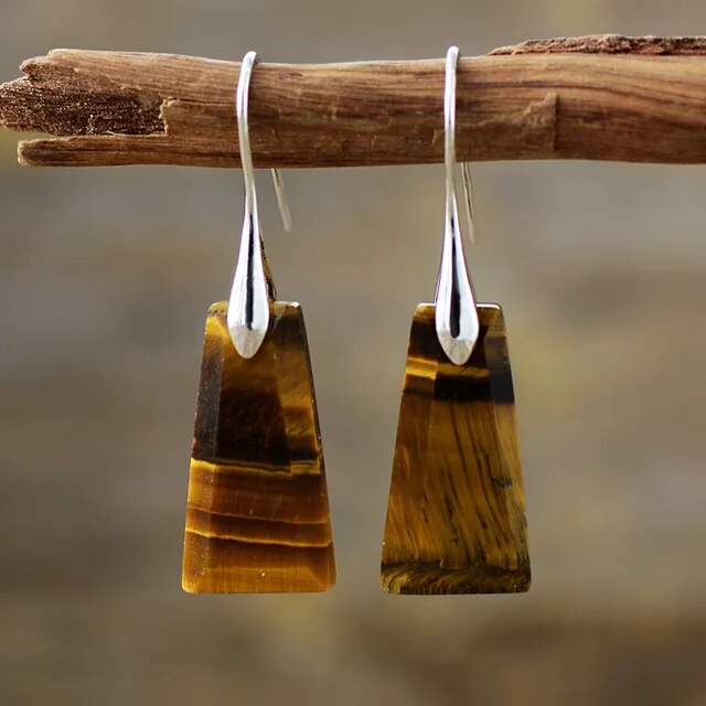 Aretes Ojo de Tigre Vintage