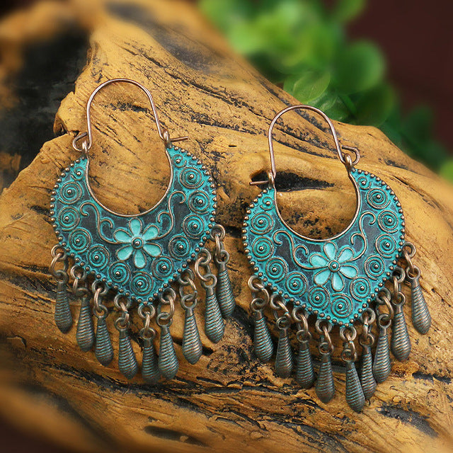 Aretes Mandala Azul