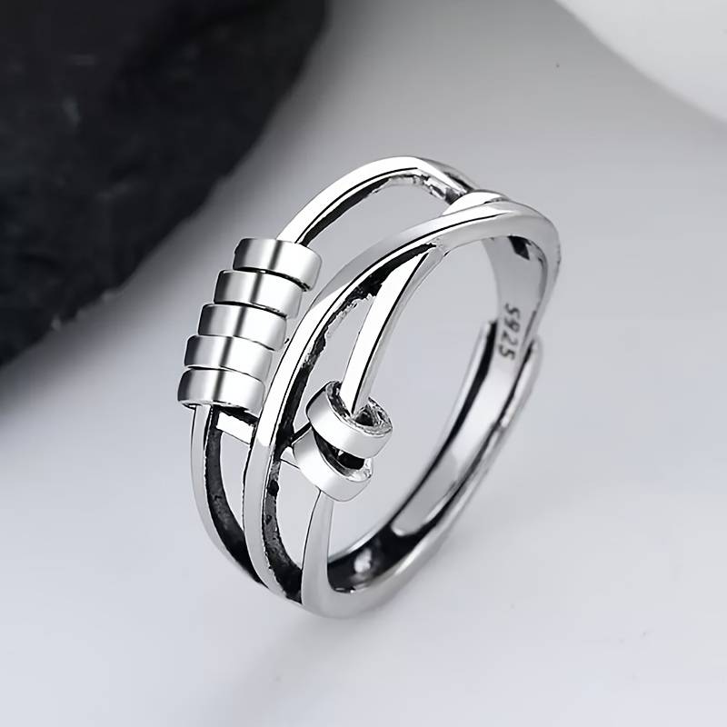 Anillo Vintage Triple Capa en Plata