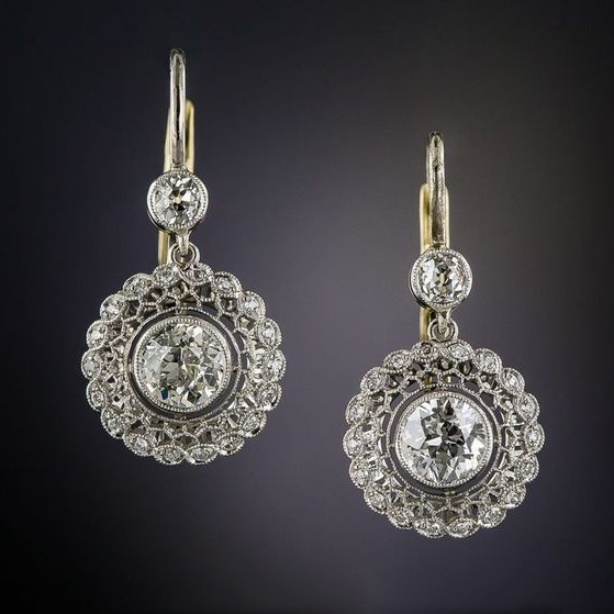 Aretes de Mandala con Circonitas Vintage