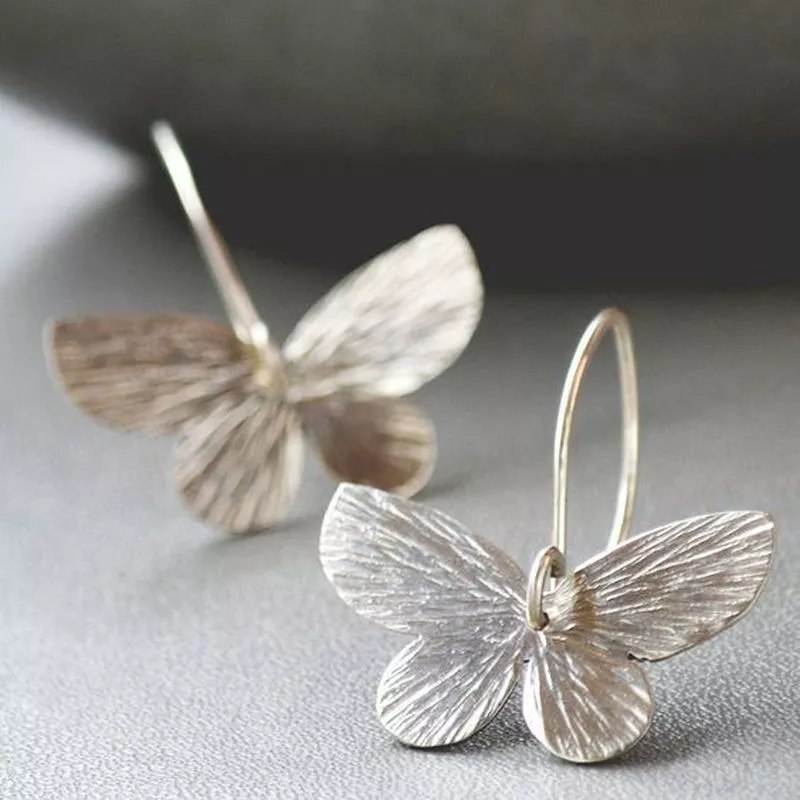 Aretes Mariposa en Plata Vintage