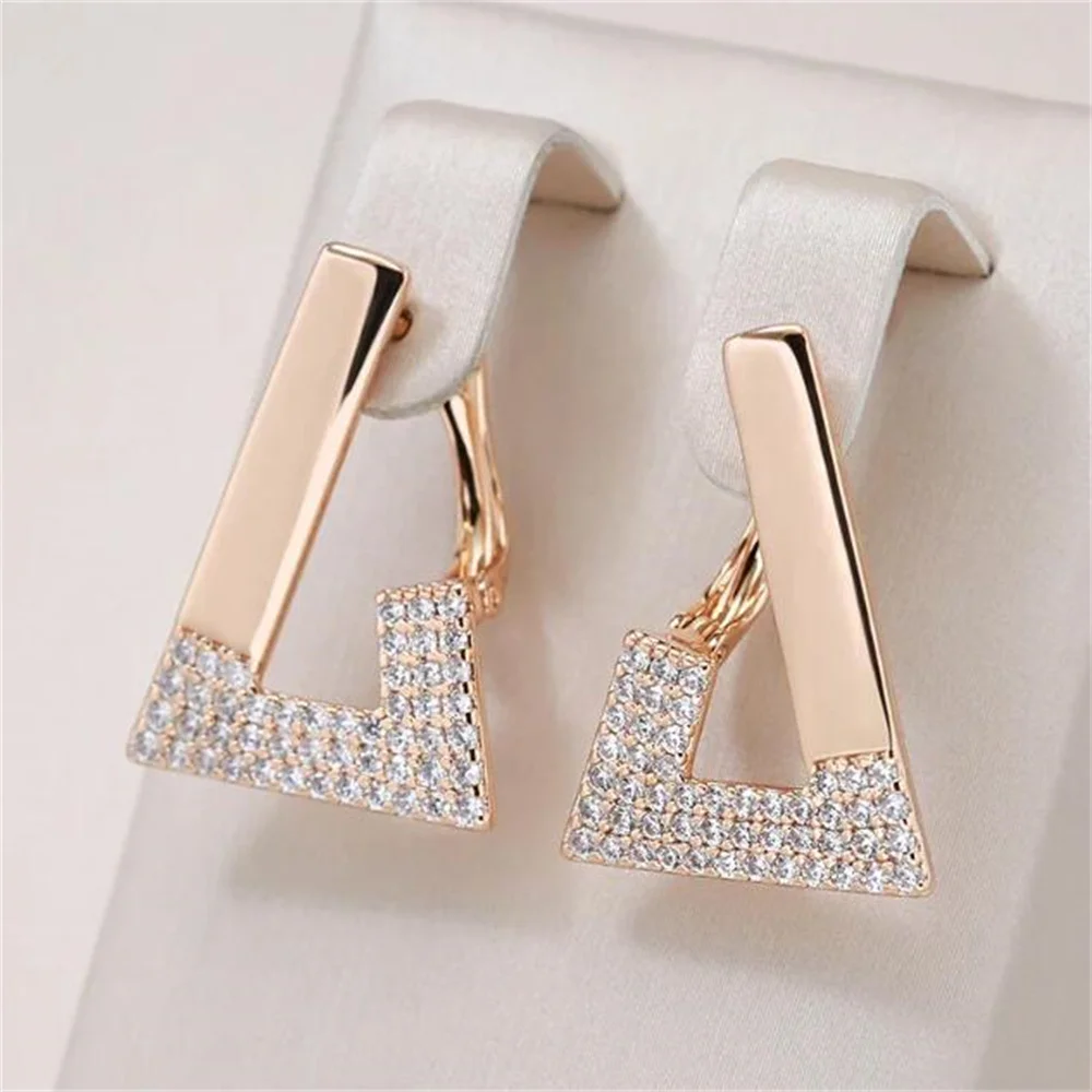 Aretes Huecos Brillantes Elegantes