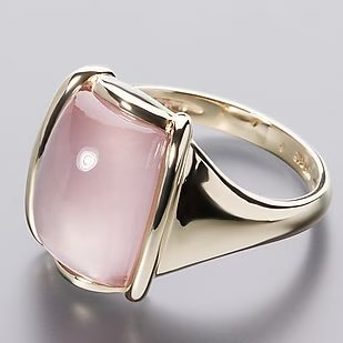 Anillo Cristal Rosado Vintage